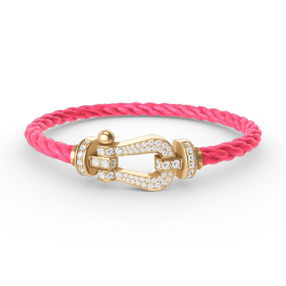 [Stars Jewelry]FORCE LARGE HORSESHOE FULL DIAMOND BRACELET GOLD