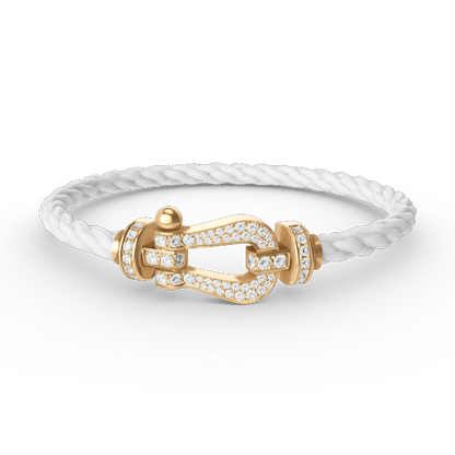 [Stars Jewelry]FORCE LARGE HORSESHOE FULL DIAMOND BRACELET GOLD