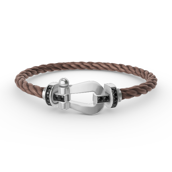 [Stars Jewelry]FORCE LARGE HORSESHOE BLACK DIAMOND BRACELET SILVER