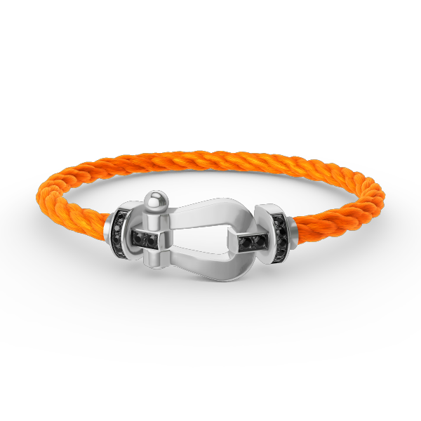 [Stars Jewelry]FORCE LARGE HORSESHOE BLACK DIAMOND BRACELET SILVER