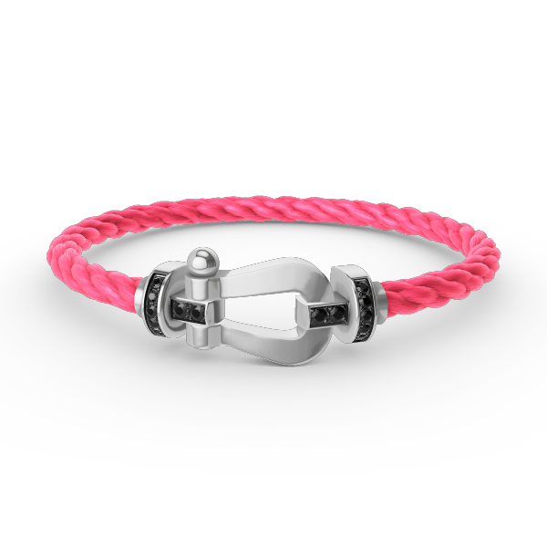 [Stars Jewelry]FORCE LARGE HORSESHOE BLACK DIAMOND BRACELET SILVER