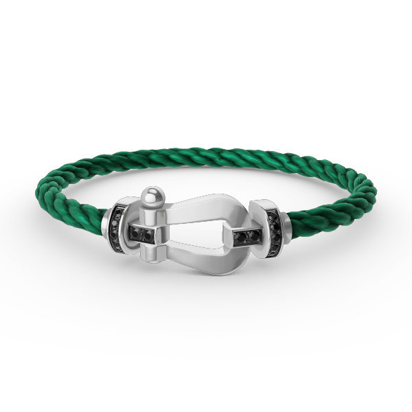 [Stars Jewelry]FORCE LARGE HORSESHOE BLACK DIAMOND BRACELET SILVER
