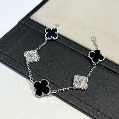 [Stars Jewelry] CLOVER 5 MOTIF ONYXS BRACELET COLLECTION