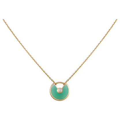 [Stars Jewelry]AMULETTE GOLD MALACHITE NECKLACE