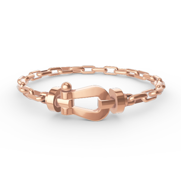 [Stars Jewelry]FORCE LARGE HORSESHOE CLASP  METAL BRACELET