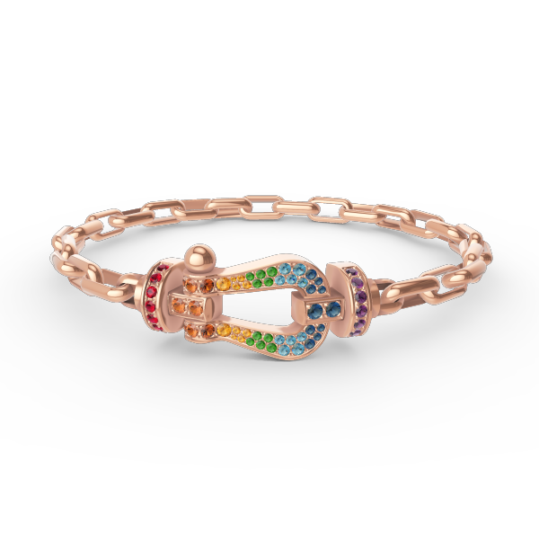 [Stars Jewelry]FORCE LARGE HORSESHOE CLASP  METAL BRACELET
