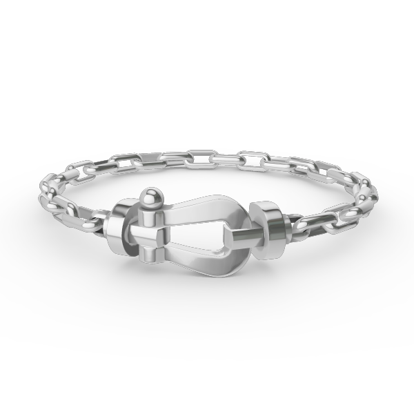 [Stars Jewelry]FORCE LARGE HORSESHOE CLASP  METAL BRACELET