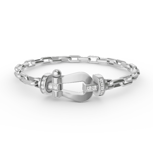 [Stars Jewelry]FORCE LARGE HORSESHOE CLASP  METAL BRACELET