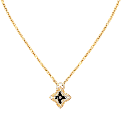[Stars Jewelry]STAR PEDANT PINK GOLD DIAMOND NECKLACE