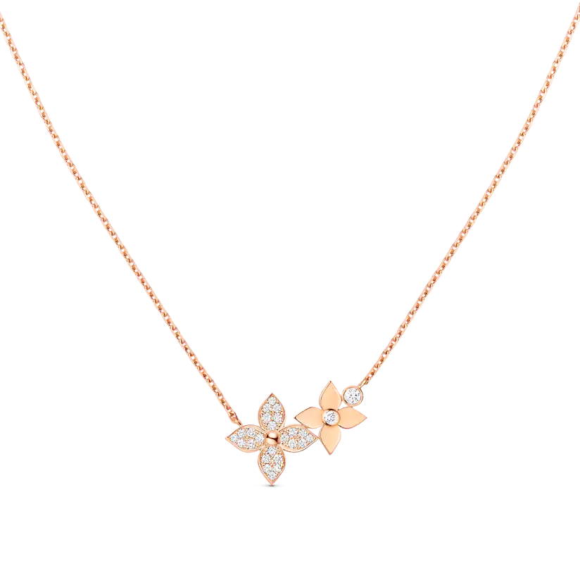 [Stars Jewelry]STAR BLOSSOM NECKLACE PINK GOLD DIAMONDS