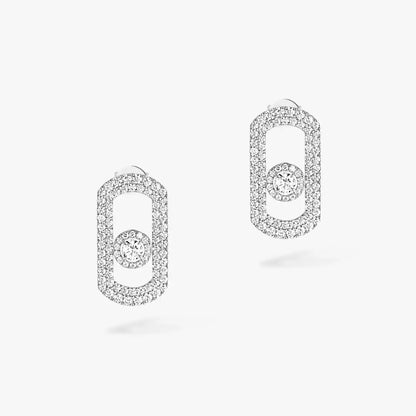 [Stars Jewelry]So Move Pave_-Set Diamond Earrings in Silver
