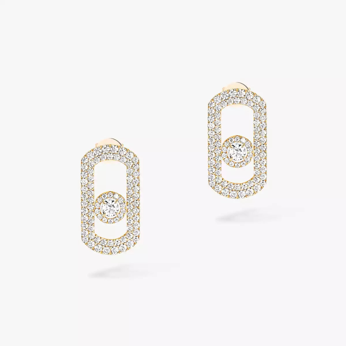[Stars Jewelry]So Move Pave_-Set Diamond Earrings in Silver