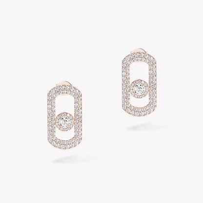 [Stars Jewelry]So Move Pave_-Set Diamond Earrings in Silver