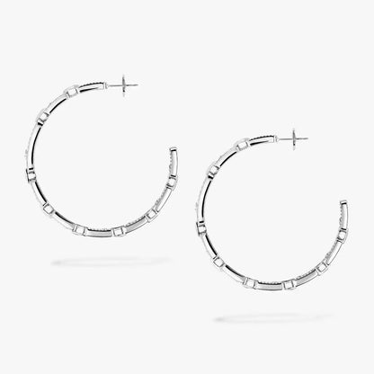 [Stars Jewelry]Move Link Diamond Hoop Earrings