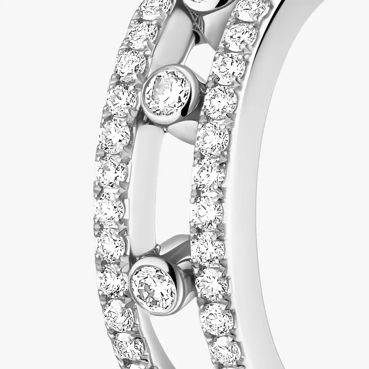 [Stars Jewelry]Diamond Pave_ Hoop Earrings Move