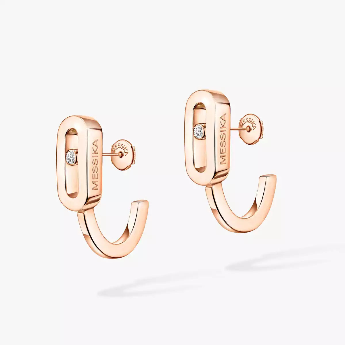 [Stars Jewelry]Diamond Mini Hoop Earrings Move Classique