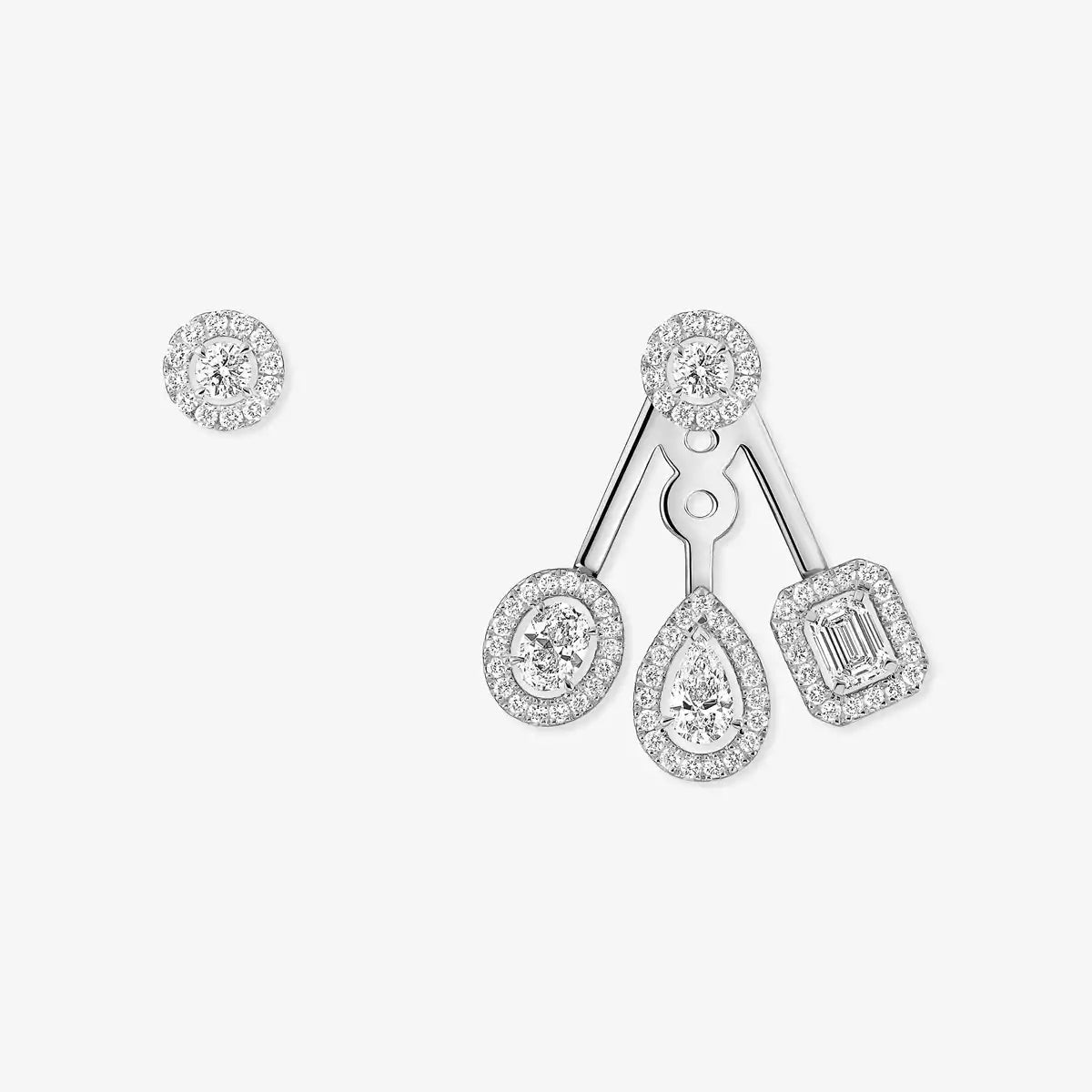 [Stars Jewelry] My Twin Trio  Diamond Earrings