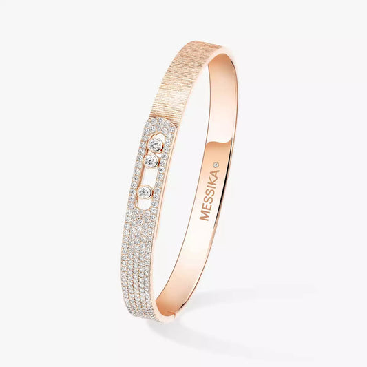 [Stars Jewelry]Move Noa Ciselé half pavé bangle