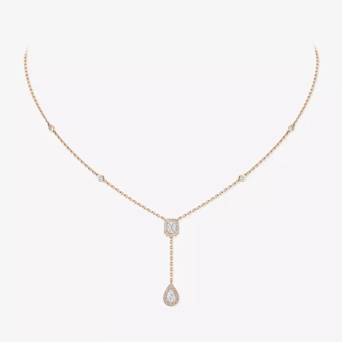 [Stars Jewelry]Gold Diamond Tie Necklace
