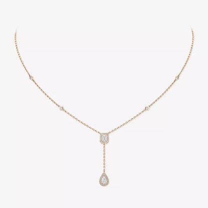 [Stars Jewelry]Gold Diamond Tie Necklace