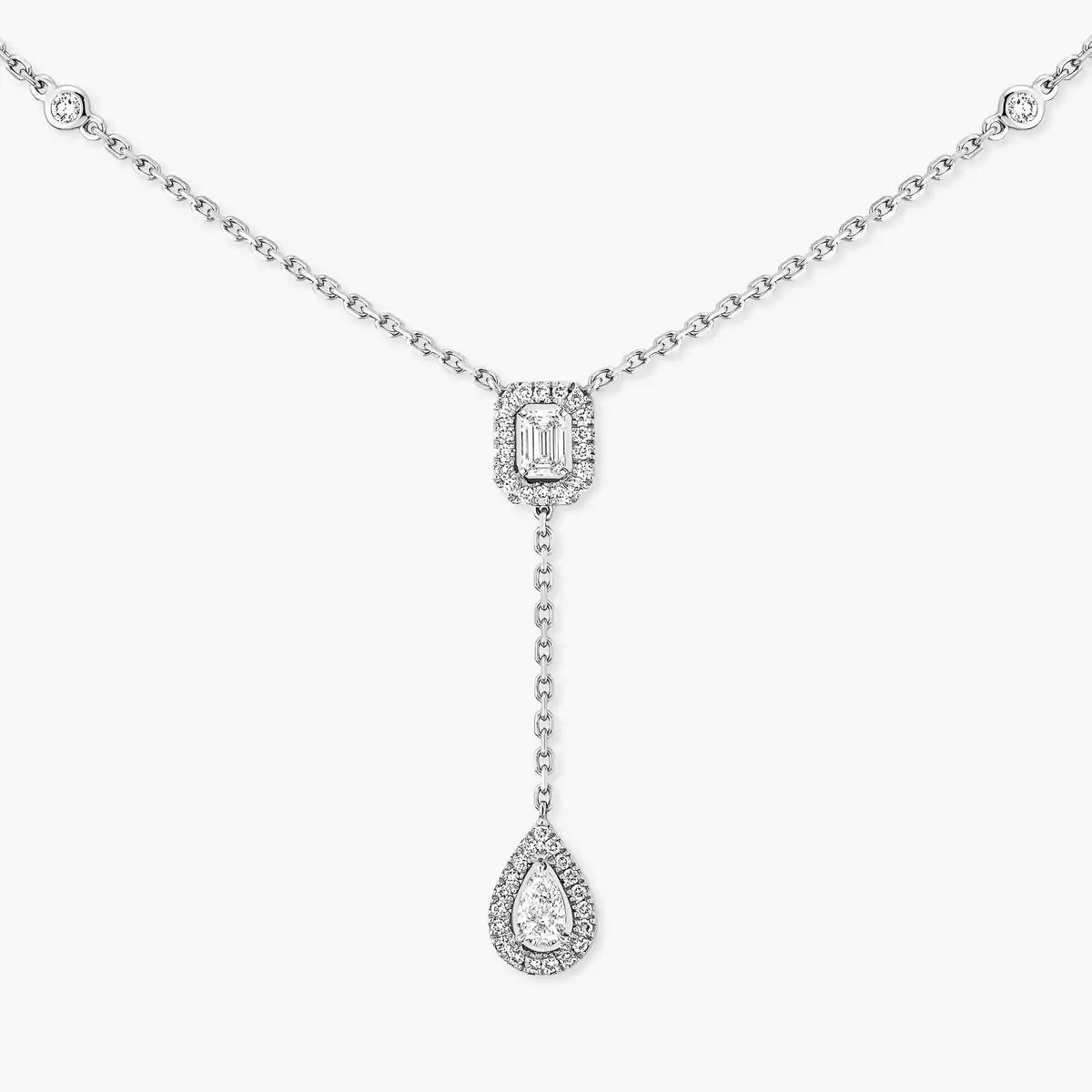 [Stars Jewelry]Gold Diamond Tie Necklace
