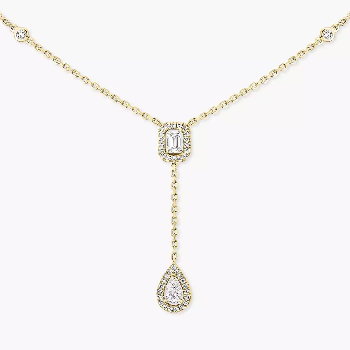 [Stars Jewelry]Gold Diamond Tie Necklace
