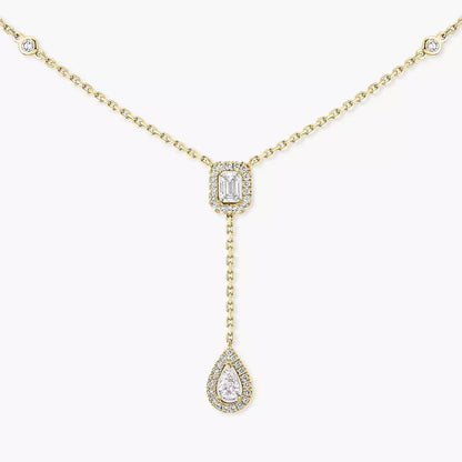 [Stars Jewelry]Gold Diamond Tie Necklace