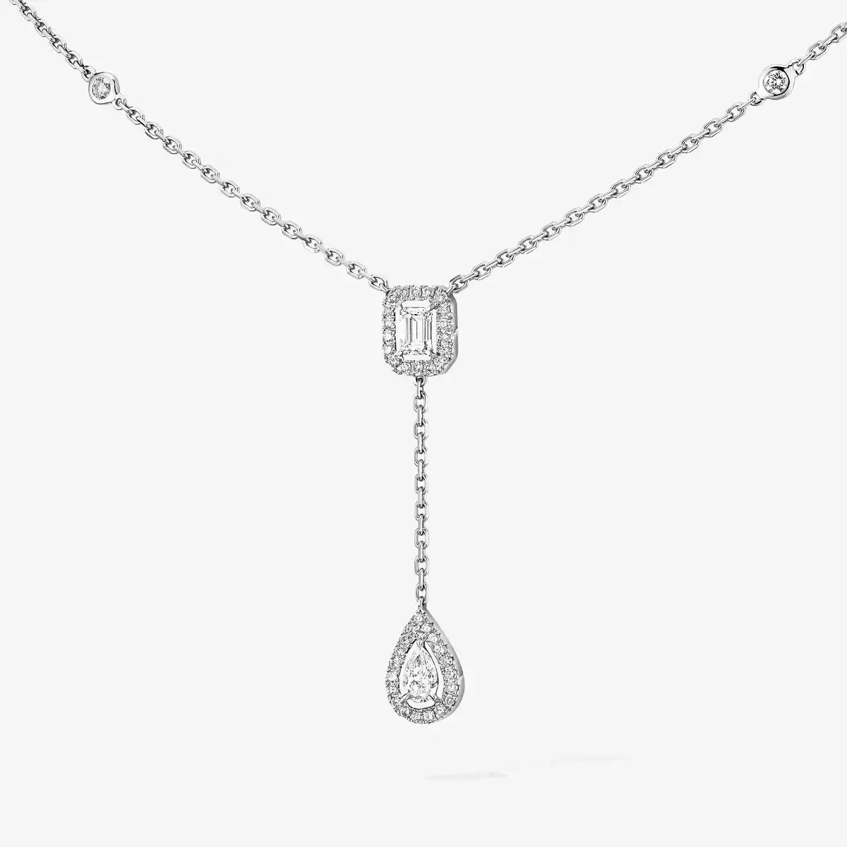[Stars Jewelry]Gold Diamond Tie Necklace