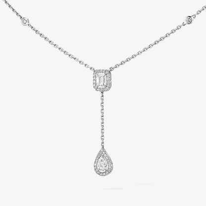 [Stars Jewelry]Gold Diamond Tie Necklace