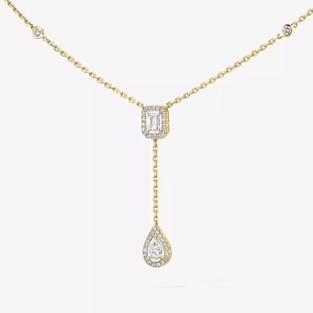 [Stars Jewelry]Gold Diamond Tie Necklace