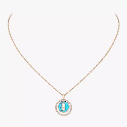 [Stars Jewelry]Lucky Move Diamond Necklace in Rose Gold and White Mother-of-Pearl