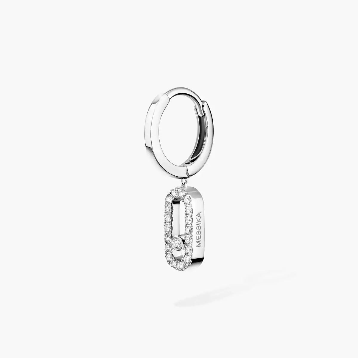 [Stars Jewelry]Move Uno Single Diamond Hoop Earring