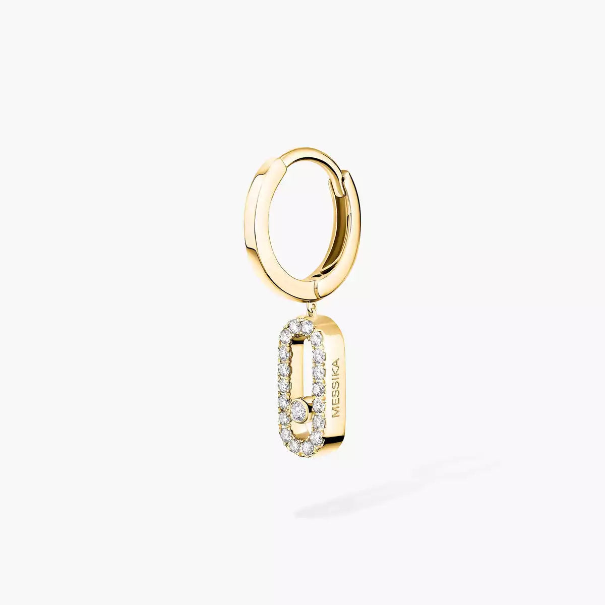 [Stars Jewelry]Move Uno Single Diamond Hoop Earring