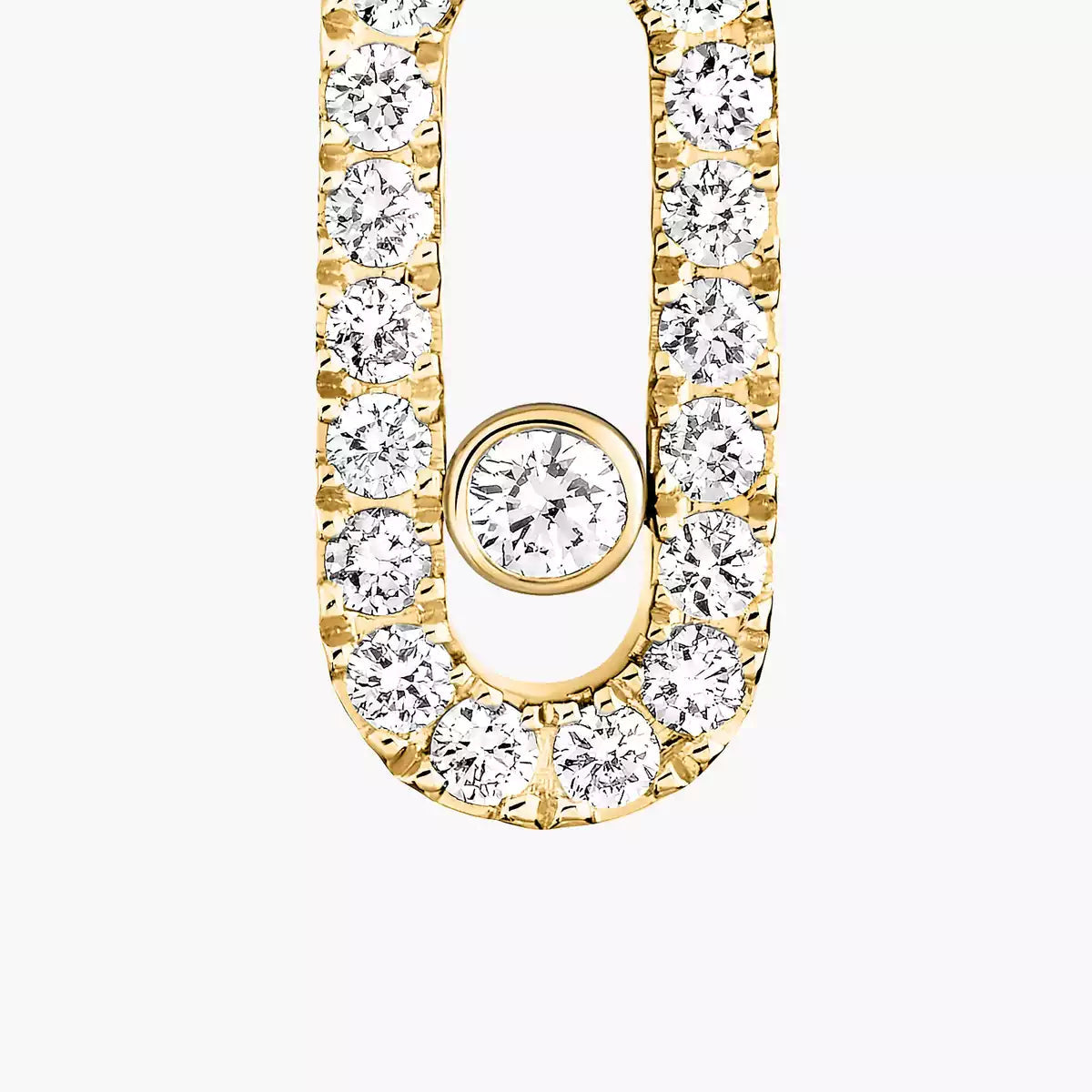 [Stars Jewelry]Move Uno Single Diamond Hoop Earring