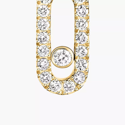 [Stars Jewelry]Move Uno Single Diamond Hoop Earring