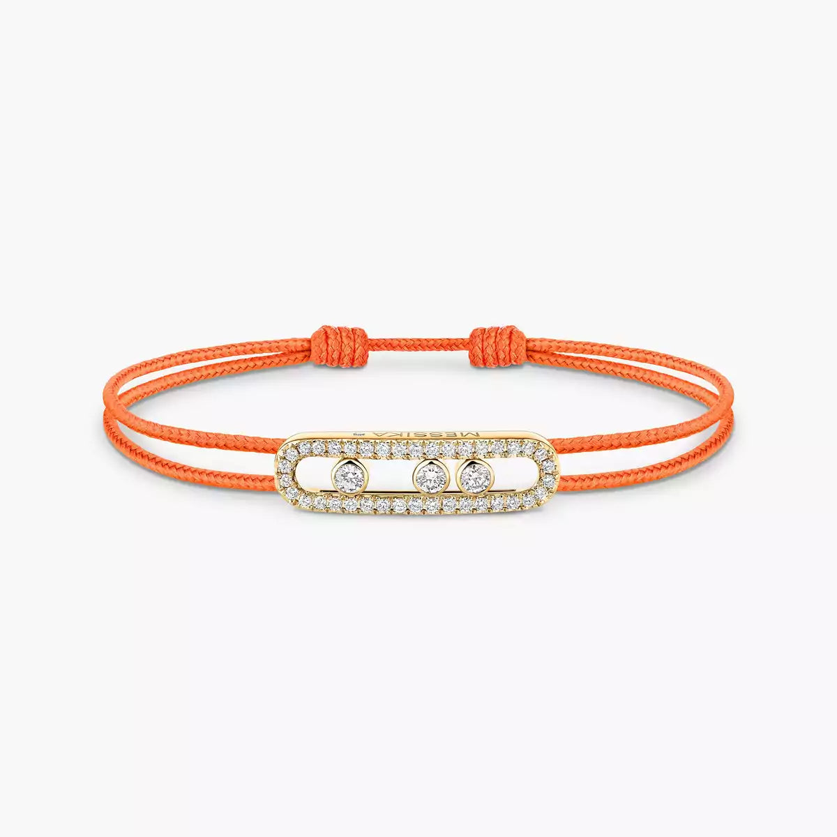 [Stars Jewelry]Care(Medium-3.5mm) pink cord pavé bracelet