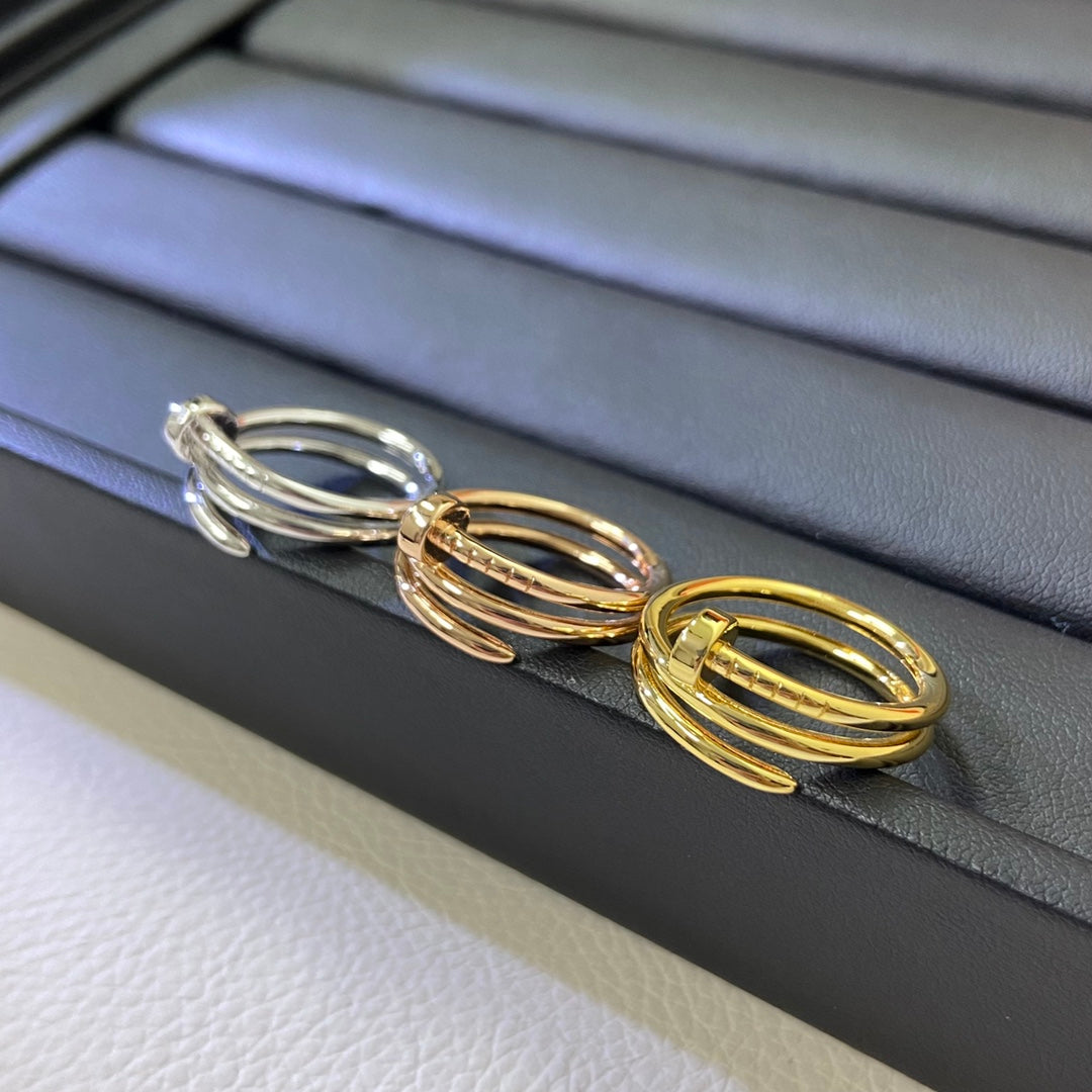 [Stars Jewelry]SMOOTH THREE-BAND NAIL RING