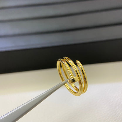 [Stars Jewelry]SMOOTH THREE-BAND NAIL RING