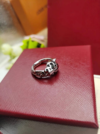 [Stars Jewelry]LEOPARD-HEAD LEOPARD-PRINT COUPLE RING