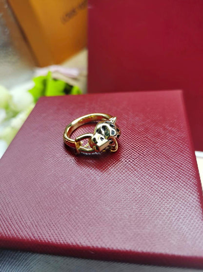 [Stars Jewelry]LEOPARD-HEAD LEOPARD-PRINT COUPLE RING