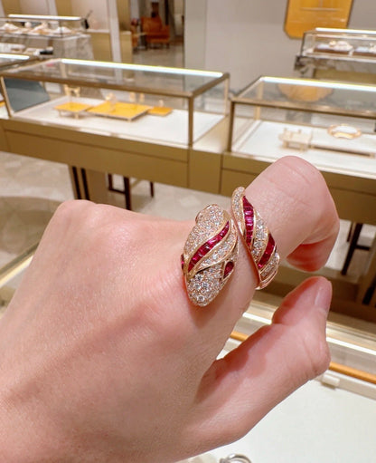 [Stars Jewelry]BRAND NEW LUXURY RED SNAKE RING