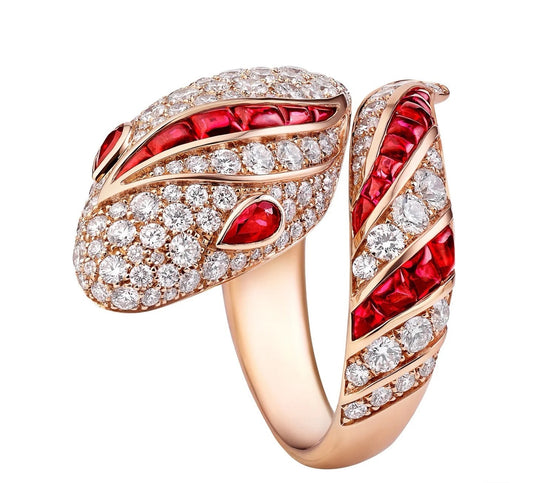 [Stars Jewelry]BRAND NEW LUXURY RED SNAKE RING
