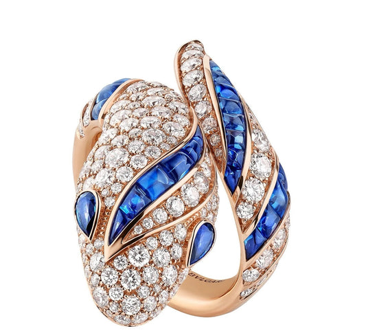 [Stars Jewelry]BRAND NEW LUXURY BLUE SNAKE RING