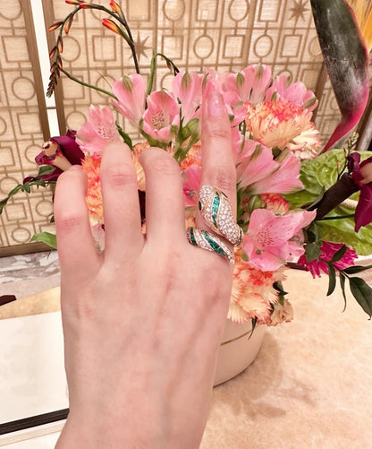 [Stars Jewelry]BRAND NEW LUXURY GREEN SNAKE RING