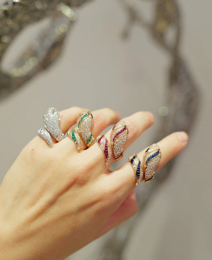 [Stars Jewelry]BRAND NEW LUXURY SILVER SNAKE RING