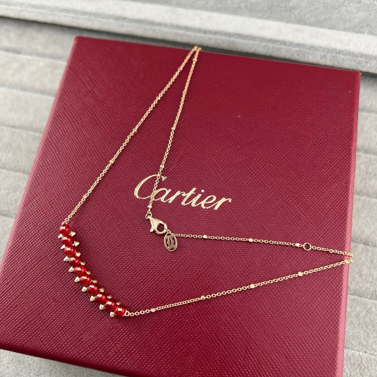 [Stars Jewelry]NEW STUD COLORED GEM PENDANT NECKLACE