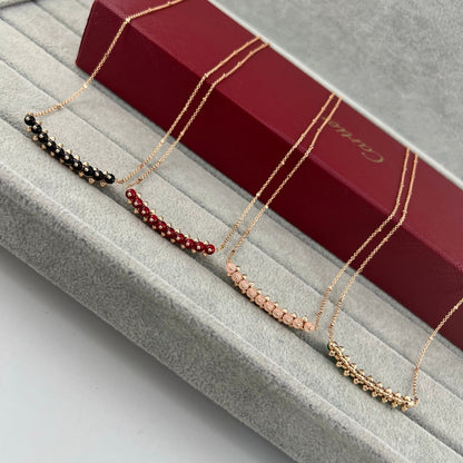 [Stars Jewelry]NEW STUD COLORED GEM PENDANT NECKLACE