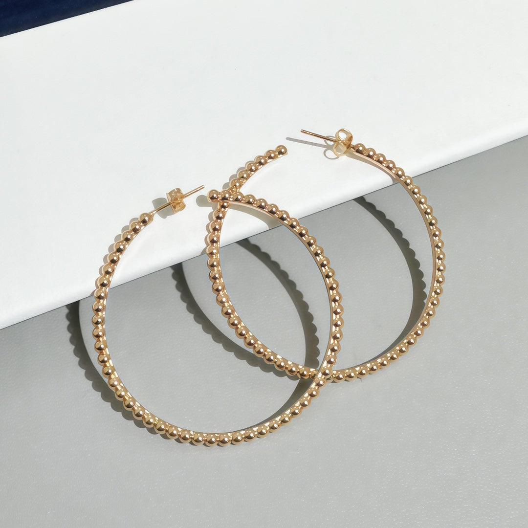 [Stars Jewelry] SMOOTH BEAD STUD EARRINGS