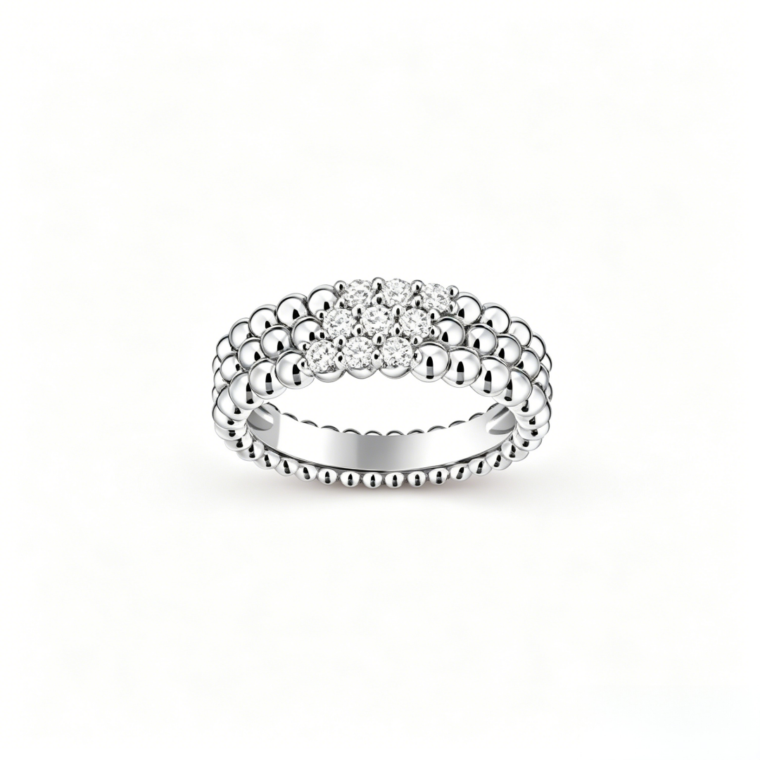 [Stars Jewelry] THREE-ROW DIAMOND RING