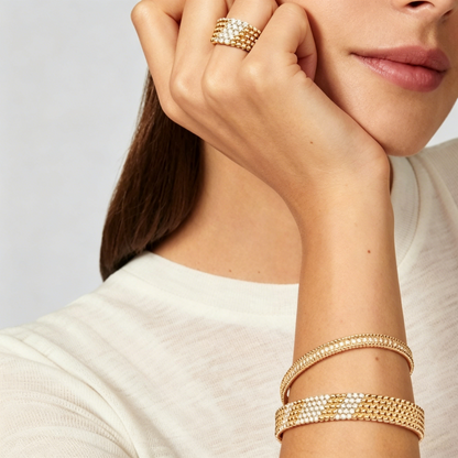 [Stars Jewelry]  FIVE-ROW DIAMOND BRACELET